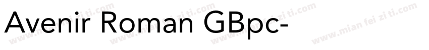 Avenir Roman GBpc字体转换